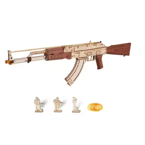 Robotime Rokr Automatic Rifle AK-47 Gun Blocks Model Buliding Kit Toys Gift for Children Kids Boys B