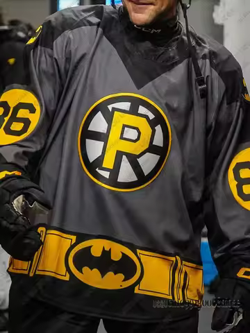 DC Comic Batman Special Edition Ice Hockey Jerseys Batman Dark Knight Design Edition Hockey Jerseys 