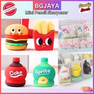 Cute Mini Pencil Sharpener Burger French Fries Coke Sprite 1pcs (BGJAYA)