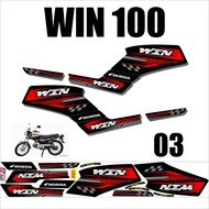 Honda WIN 100 Variation STRIPING Sticker Code 32
