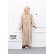 MAISAYA Alia Dress - Abaya Wanita Muslim Bahan Shakila Full Kancing