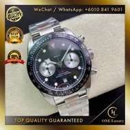 🔥SWISS TOP QUALITY🔥  TUD0R BLACK BAY CHRONOGRAPH BLACK DIAL ON STAINLESS STEEL BRACELET 79360N - MEN