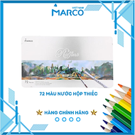 Hộp Bút Chì Màu Nước Chuyên Nghiệp Marco Raffine 7120 Kèm Cọ, Hộp Thiếc - 72 Màu Không Dễ Gãy Tô Màu