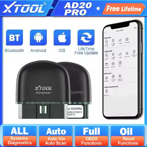 XTOOL Advancer AD20Pro All System Diagnostic Tools Car Code Reader Full OBD2 Function Scanner Batter