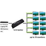 4K HDMI Splitter 1x10 1080P 60Hz 1x8 Video Converter Distributor for PS3 PS4 Camera PC To Monitor Projector 10 Ways TV Display