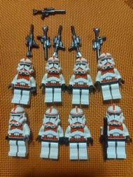 LEGO STAR WARS Red Shock Clone Trooper minifigures lot (8091, 7671)兵 70X1