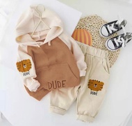 Setelan baju anak laki laki dan perempuan stelan hodie anak umur 1-5tahun