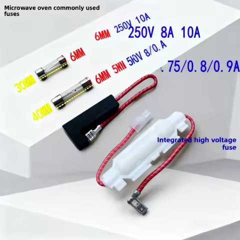 Suitable for microwave oven power fuse 250V 8A 10A high voltage fuse 5KV 0.75A 0.8A 0.9A accessories