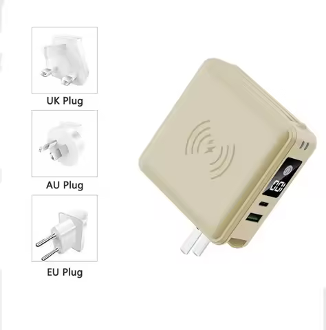 15000mAh Wall Charger Power Bank 15W Wireless Charger Fast Charging for iPhone 16 15 Samsung Xiaomi