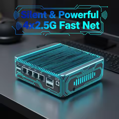 Solid Fanless Firewall Mini PC Intel N150 N95 Core i5 8250U i3 8145U Pentium 4417U 4x2.5G i226 NIC H