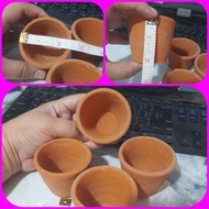 Clay pots No Hole (4pcs, set) 2"x2.5" (hxw)