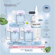 【READY STOCK】FREE 3PCS CASING 🌸Blossom Sanitizer🌸Mini Pocket Spray 50ml/330ml/Set