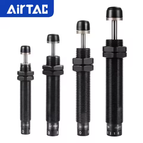 AirTAC Original Pneumatic Adjustable Type Shock Absorber Hydraulic Buffer ACJ1007 1210 1412 2020 252