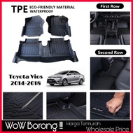 DSTWEI TPE Car Mat Car Carpet Karpet Kerete TPE compatible for TOYOTA VIOS 2014-2018