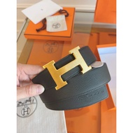 [Nide Bag] Hermes Men's Belt Hermes Belt Width 3.8 Original Factory Calfskin Genuine Hermes Belt H-H