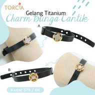 Torcia 375 Pure Gold Flower Titanium Charm Bracelet