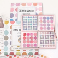 asr 100 sheets color dot sealing sticker morandi round washi