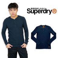 Reviews Dark Blue Blended Extremely Dry Henry Collar Men's Long-Sleeved T-Shirt Top Pure Cotton supe