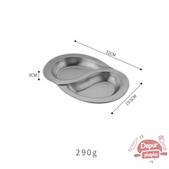 Piring Snack Stainless Aesthetic Bentuk S | Wadah Saji Snack Dessert Dengan Sekat Unik Bentuk 8
