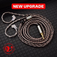 Hot QKZ T1 Earphone Cable 3.5mm jack QDC 0.75mm Connector Wired Headphones For ZXN ZXT VK4 ZX2 ZAX2