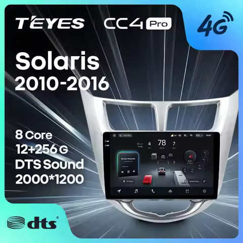 TEYES CC4 PRO For Hyundai Solaris 1 2010 - 2016 CarPlay Android Auto 2DIN Autoradio CC4PRO Car play 