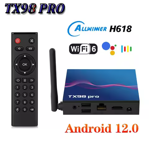 TX98 PRO Android 12 Smart TV BOX Allwinner H618 2.4&5G Wifi6 4K 4G 32G 64G 2G 16G HDR10+ BT Smart Me