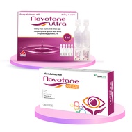 Combo nước mắt nhân tạo Novotane Ultra 1ml và viên dưỡng mắt Novotane Softcap