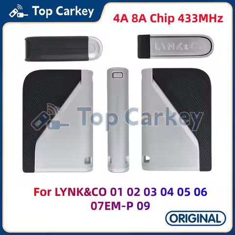 TopCarkey Original Smart Remote Key ID4A ID8A Chip 433MHz for LYNK&CO 05 06 09 07EMP