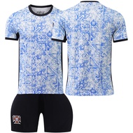2025 2024 Portugal Away Football Jersey No. 7 Ronaldo 8B Fee 11 Phillips European Cup Jersey Set Cro