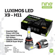 H4 Car LED Light Luminos ECO9 X9 30W - 3-Color Bright LED Bulb with Warranty