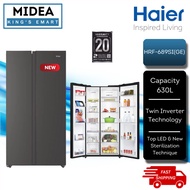 Haier 628L / 630L Side By Side Twin DC Inverter Refrigerator HRF-619SI(GE) / HRF-619SI(B) / HRF-689S