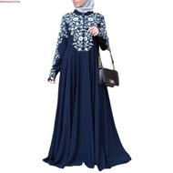 Mum Abayas Kimono for Women Burka Arabic Print Dress Festa Dubai Abaya Turkish Kaftan Islc Clothing 