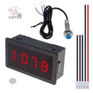 RPM Speed Meter 4 Digital LED Display Tachometer LED 4 Digital Tachometer Gauge RPM Speed Meter for 
