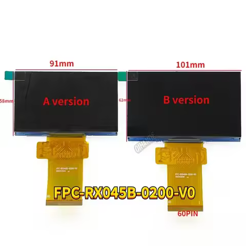 New Matrix LCD Screen 60Pin FPC-RX045B-0200-V0 FPC-RX045B-0200 -V0 DIY RX040B-3500 LED Panel For Xna