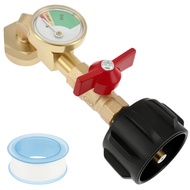 Propane Refill Adapter with Gauge Solid Brass Propane Tank Adapter Propane Tank Refill Adapter 1 lb 