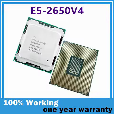 Xeon E5-2650V4 2.2GHz 30M 14NM 12-Core 24-Thread E5 2650V4 SR2N3 105W LGA2011-3