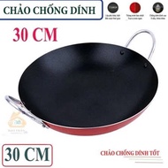 Deep 2-handle non-stick pan size 30-34-36-38-40 cm - High quality 2-handle non-stick pan non stick p