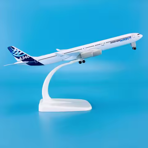 Baza Hot Sale Zinc Ally Material 1:268 20cm With Wheels Airplane Aircrafts Airbus A340-600 House Col