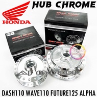 CHROME HUB SET - HONDA WAVE110 DASH110 FUTURE125 ALPHA CX110 DIAMOND POLISH DASH WAVE FUTURE GANTANG