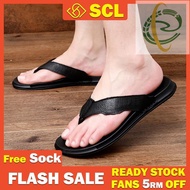 Ai3 SCL Ready Stock Men's Minimalist Flip Flops Slip-ons Non-slip Wear-resistant