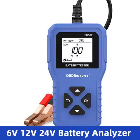 OBDResource Car Battery Tester 6V 12V 24V BR502 OBD2 Battery System Detect Auto Battery Analyzer Too