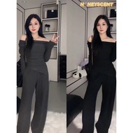 Cool Set Asymmetrical T-Shirt + Wide-Leg Pants