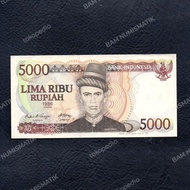 Uang Kuno Indonesia Pecahan 5000 Rupiah 1986 Teuku Umar AUNC to UNC