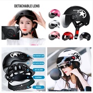 【Ready Stock】Motorcycle Helmet Open Face Helmet Riding Safety Half Face Helmet Cycling Motor Helmet Accessories