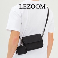 LEZOOM Men's Street Trendy Men's Portable Shoulder Bag  Men's Casual Waterproof Messenger Bag
