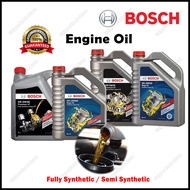 BOSCH Car Engine Oil Black Oil Fully Synthetic Semi Synthetic 5W30 5W40 10W30 10W40 Minyak Hitam Ori