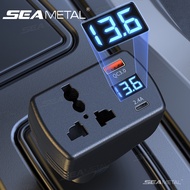 SEAMETAL Car inverter Universal Socket Car Power Inverter  12V/24V to 110W/150W Converter Car Charge