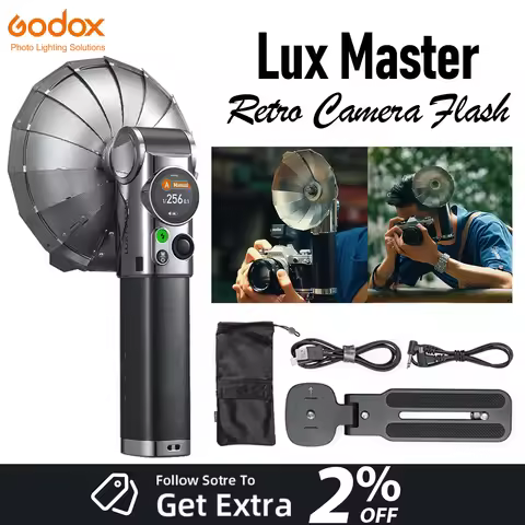 GODOX Lux Master Retro Camera Flash TTL HSS Camera Speedlite Touch Screen Wireless Sync for Sony Nik