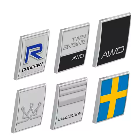 For Volvo RDESIGN Trunk Sticker Volvo TWIN ENGINE Inscription Logo Sticker Rear Sticker For Volvo XC
