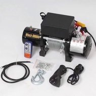 Rescue Winch 12V/24V 6000LBS, Pulling Force 2.700Kg, 14M Cable, Remote Control